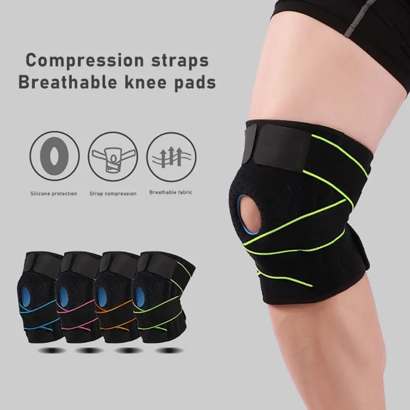 Ginocchiera in gomito Braccia con stabilizzatori laterali per uomini e donne regolabili non slip compressione Supporto di supporto per patella gel