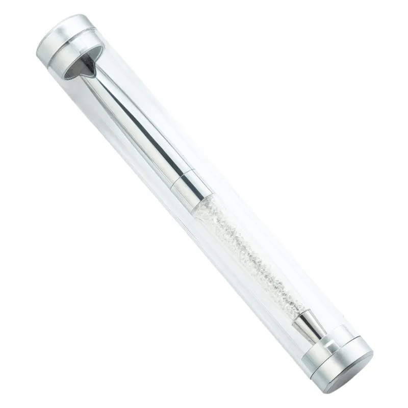 Acrylic Pencil Case Cylinder Plast Transparent Crystal Förpackning Pen Box Fountain Ballpoint Signature Present Pennor Fall