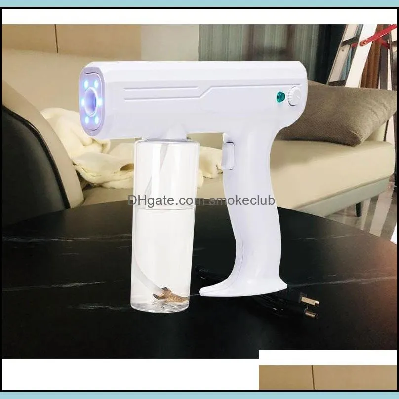 Hot sale Handheld wireless nano spray gun blue ray anion atomiztion disinfection sprayer big power household cleaning tools