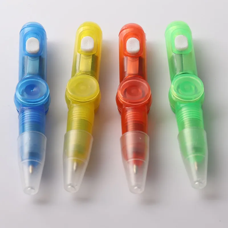 Penas de brinquedo infantil decompressão Artefato Fingertip Giroscópio LED luminoso caneta esferográfica Presentes criativos LK0065