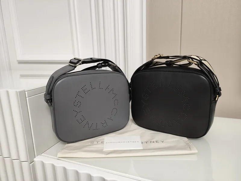 Bolsas de grife Stella Mccartney Moda feminina Bolsa para câmera Alça Bolsas de ombro Bolsa de couro PVC de alta qualidade