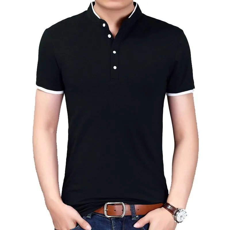 Мужские футболки Browon Summer Fashion Brand Clothing Мужская футболка с коротким рукавом мандариновый воротник повседневная футболка 2022 Прибытие