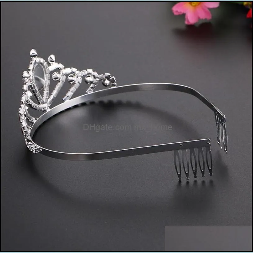 Baby Crystal Tiara Hairband Kid Girl Princess Prom Crown Party Accessiories children dance Headband perform accessory