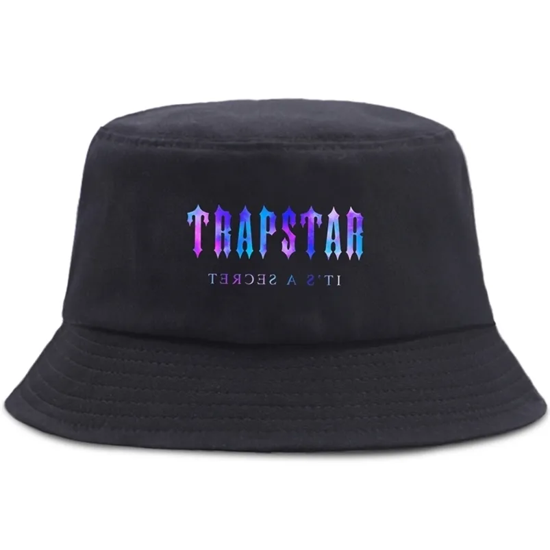 Trapstar Det är en hemlig sommar utomhus fiskare kepsar panama hatt unisex hip hop bomull utomhus strandhattar harajuku fällbar mössa 220812