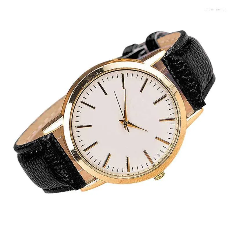 Ly Simple Women Watches Ladies Pu Leather Band Analog Quartz Wrist Watch Wristwatches