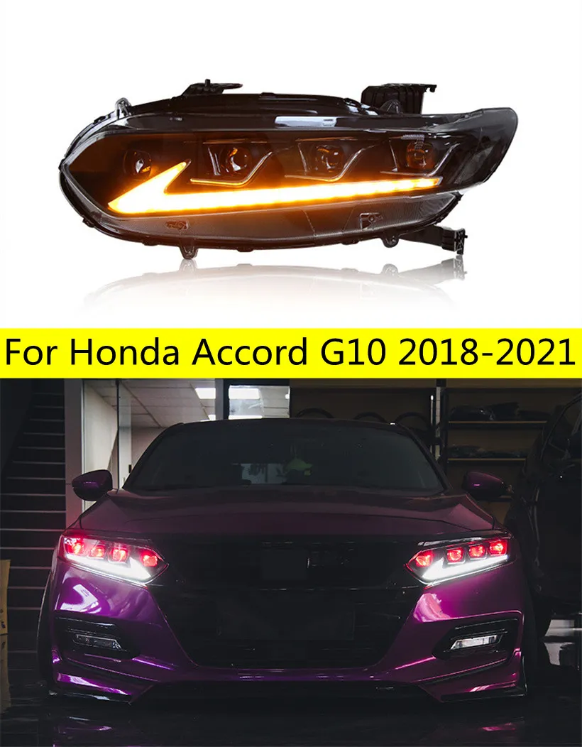 LED-strålkastare Tillbehör för Honda Accord G10 20 18-2022 Byte av bilstrålkastare LED-dagsljus