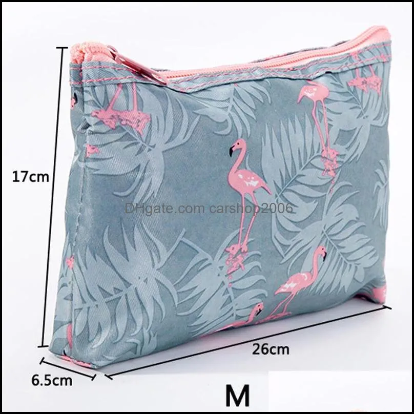 wholesale multifunction waterproof makeup bags travel zipper print storage bags collapsible wash bags canvas portable purse dbc