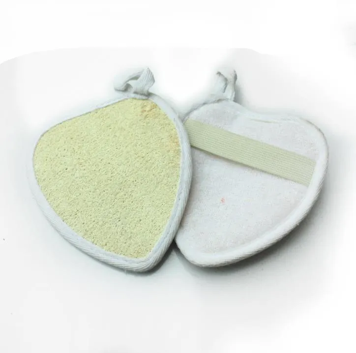 Heart Shape Natural Loofah Pad Back Pads-Loofah Sponge Bath Shower Body Exfoliator Scrubber Pads Bathroom SN6285