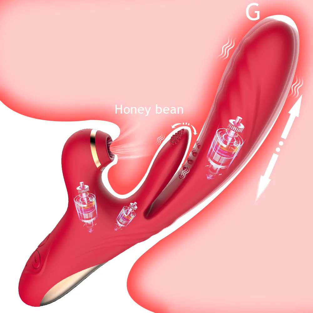 Étirement gode vibrateur pour femme 265mm de Long gros lapin sucer jouet femme Clitoris ventouse vagin Clitoris stimulateur sexy Machine