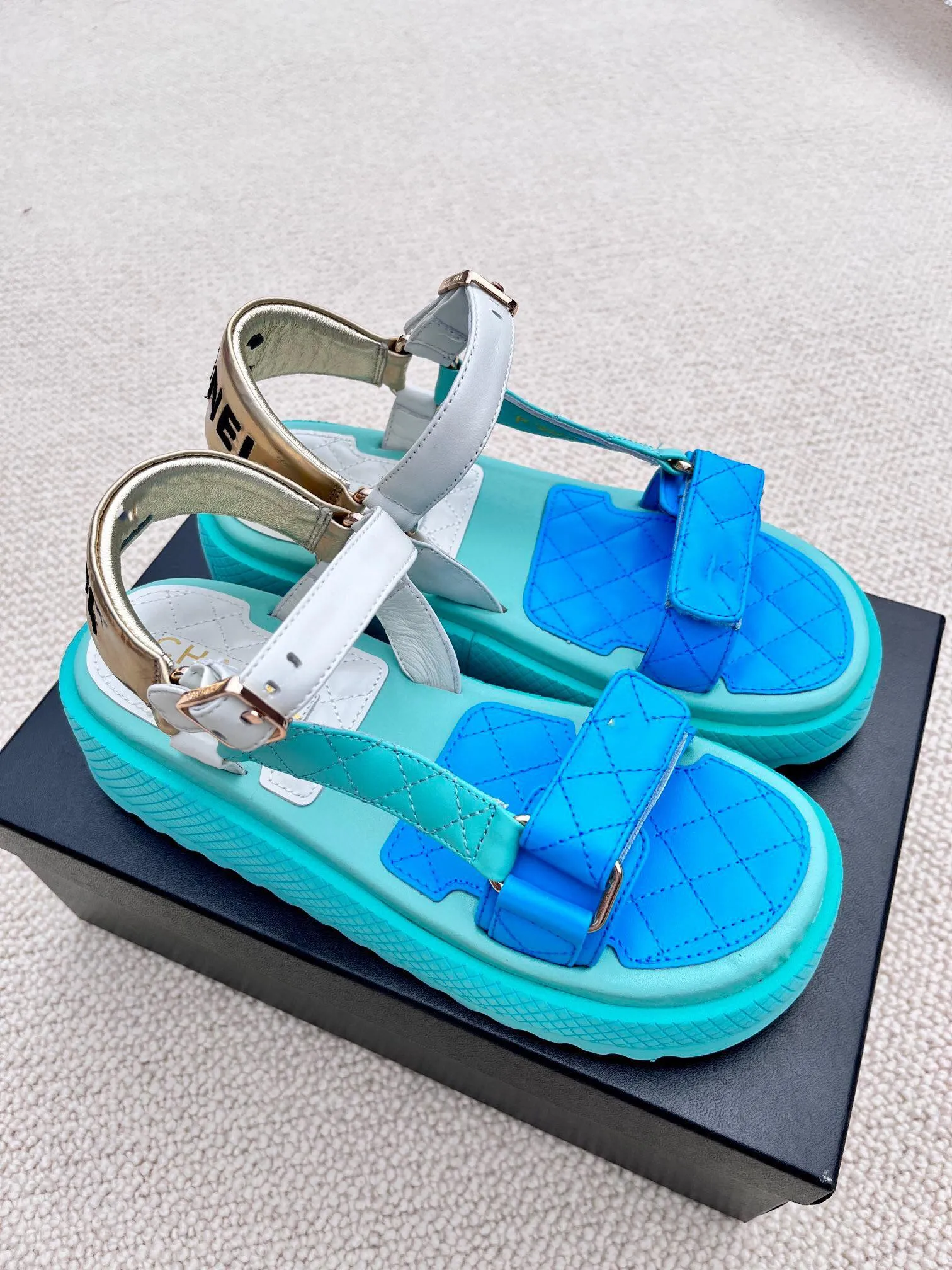 Colorful leather sandals store