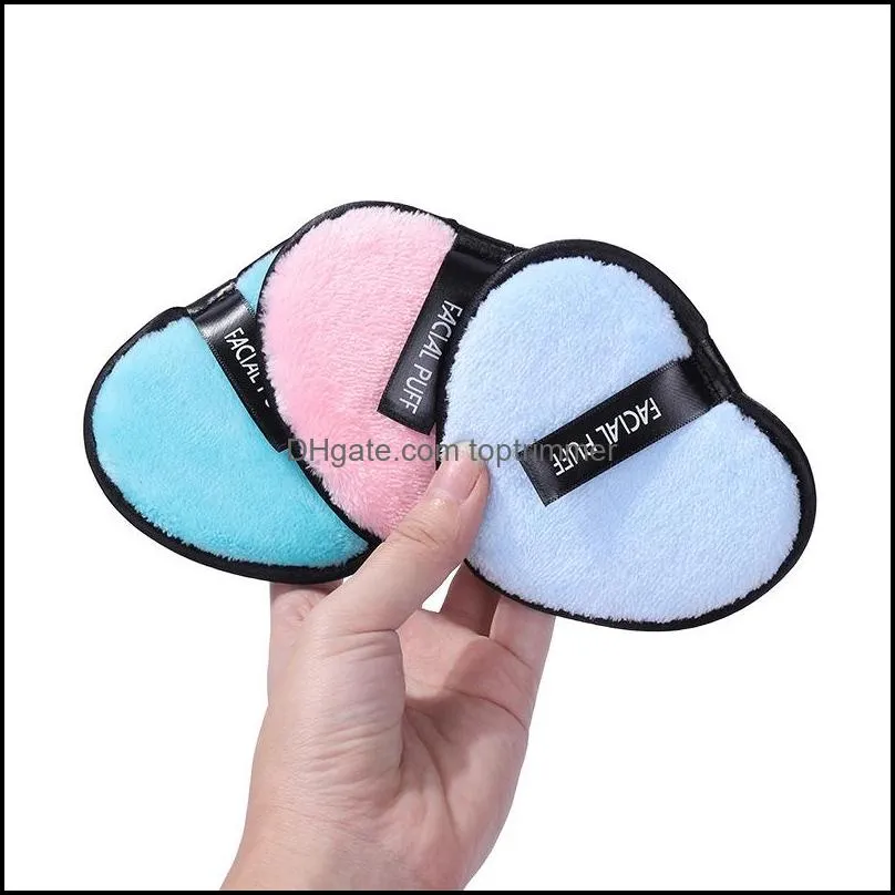 heart lazy fiber velvet soft powder cosmetic puff beauty facial sponge foundation makeup puffs face cleaning tools