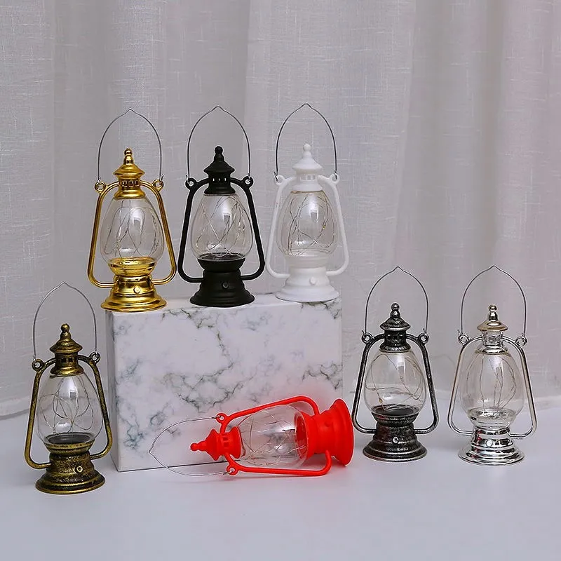 Party Supplies LED Vintage Kerosen Lantern Romantiska Hängande Ljus För Camping Uteplats Yard Holiday Decor