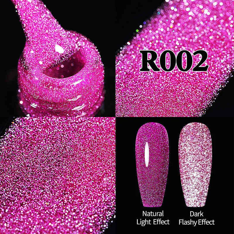 Gel per unghie Giocattolo Glitter Smalto riflettente Shiny Rose Red Auroras Vernice UV LED Soak Off per manicure 0328