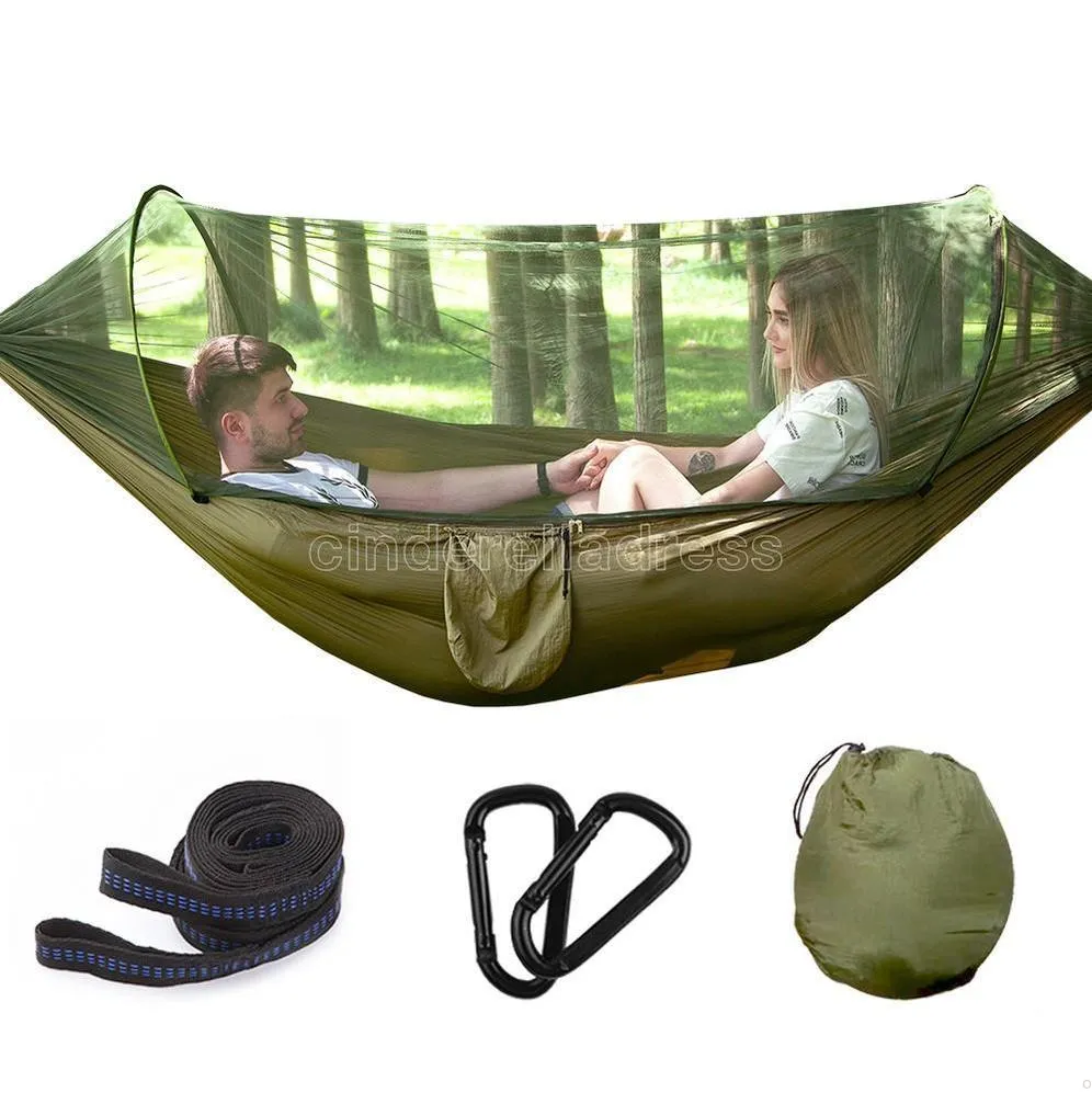 2022 Tree Tents 2 Person Easy Carry Quick Automatic Opening Tent Hammock with Bed Nets Summer Outdoors Air Tents Fast Shipping