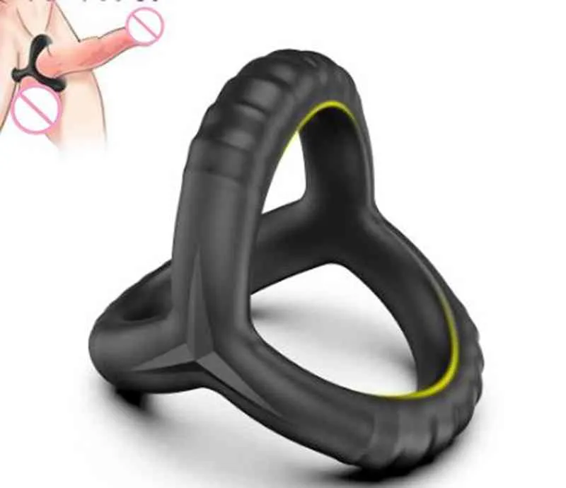 Massager Penis Penisring für Männer Verzögerung Ejakulation Erektion Sex Shop Spielzeug Paar Sextoy Penisring Mann Vergrößerer Ringe 9FES