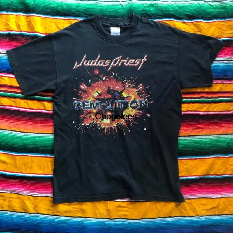 Мужские футболки Винтажные Judas Priest Demolition World Tour Tour