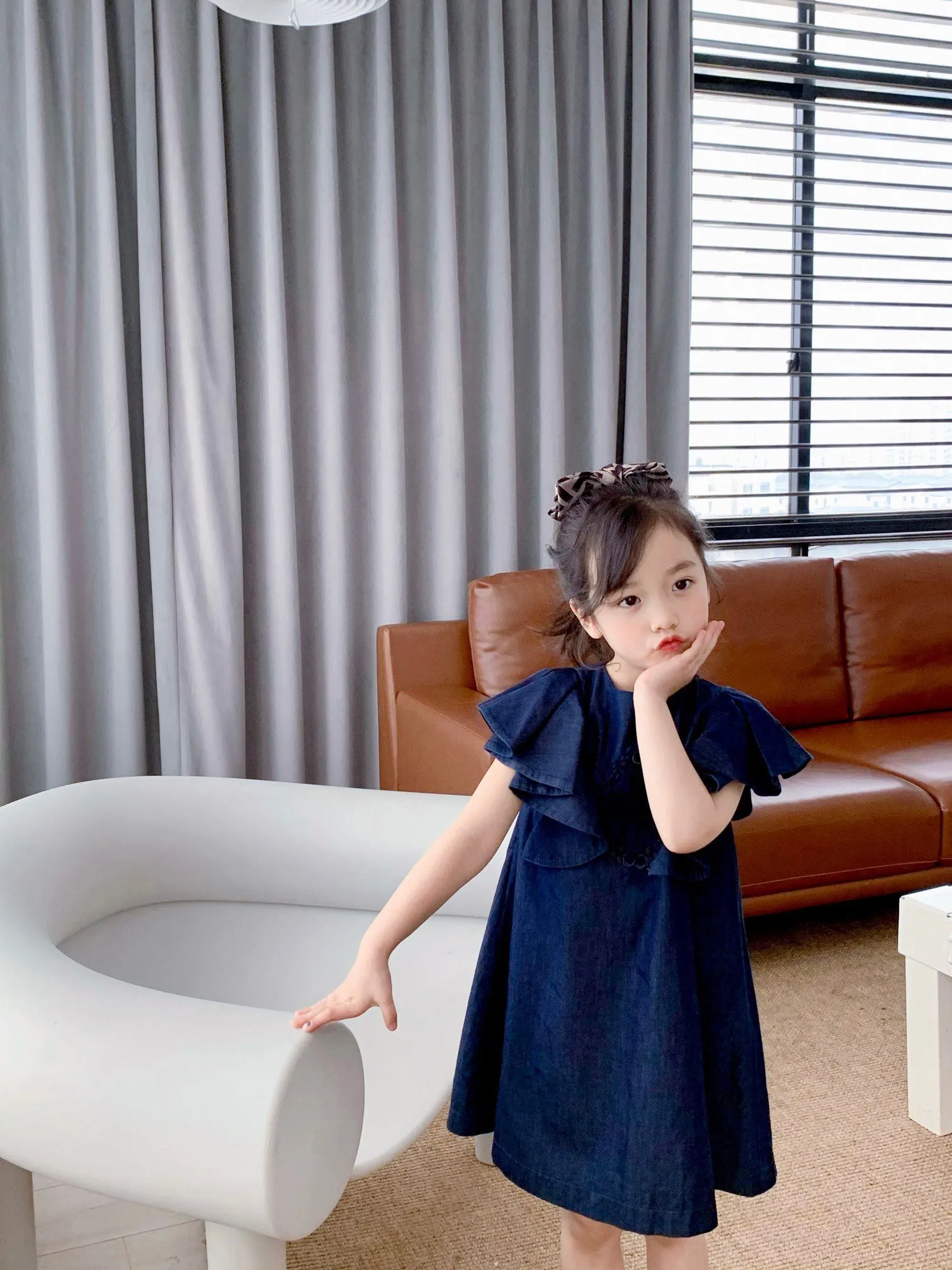 white christmas dresses Tutu du Monde Blue Jean Tutu Dress Shine Blue Mix main image 1