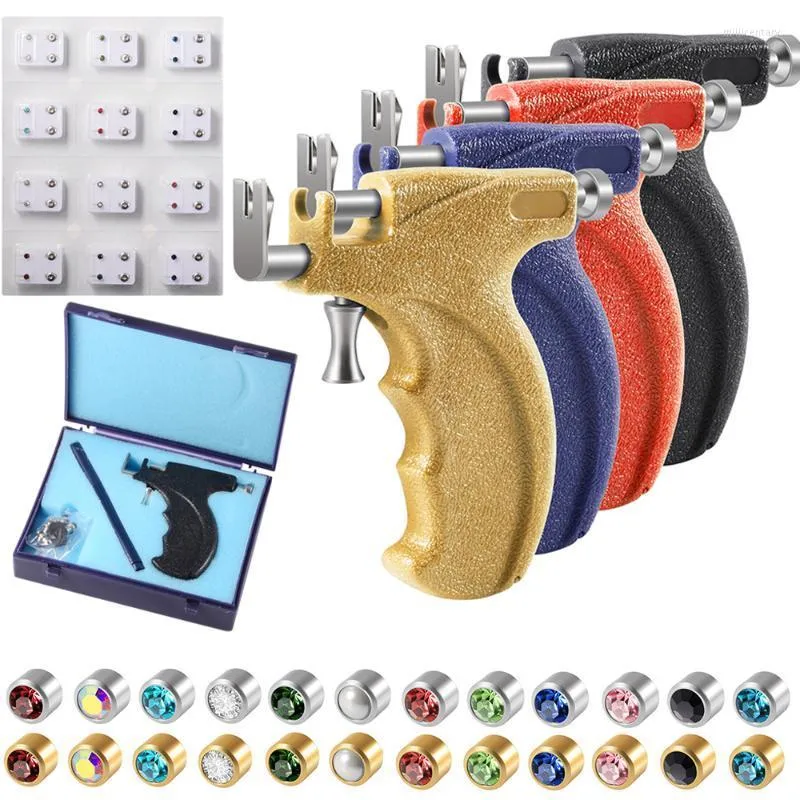 Stud Professional Ear Piercing Gun Tools Acciaio Orecchino Safe Sterile Nase Navel Tool Set Body Jewelry Machine KitStudStudStudStud Mill22
