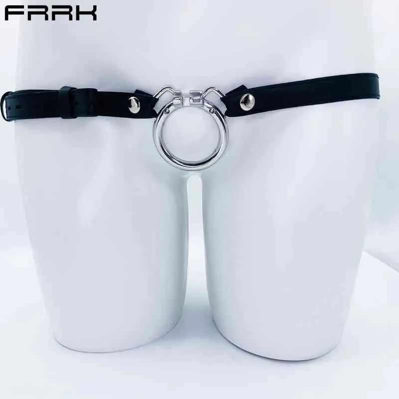 NXY dispositif de chasteté Frrk cd général nos produits portent ceinture pantalons en cuir accessoires anneau à pression Arc acier inoxydable 0416