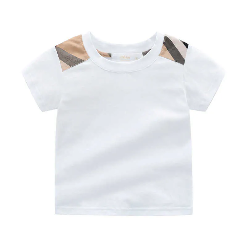 Sommer Neue Mode Stil Kinder Kleidung Jungen und Mädchen Kurzarm Baumwolle Gestreiften Top shirt45pu