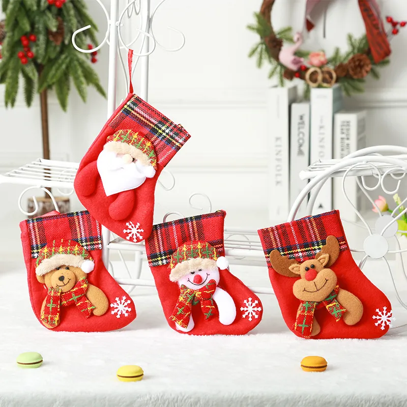 Decoração de bolsa de presente de pingente de árvore de Natal Decoração de Decoração Hanging Decor Candy C3591