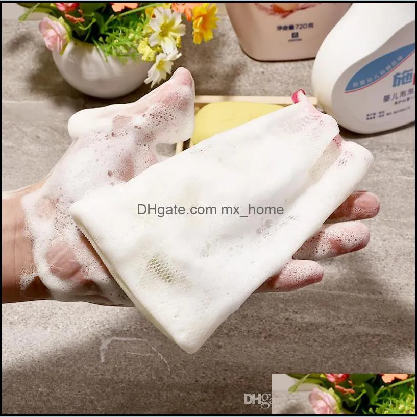Soap Bag Foam Mesh Soaped Glove for Foaming Cleaning Bath Soap Net Bathroom Cleaning Gloves Mesh Bath Sponges LX7066
