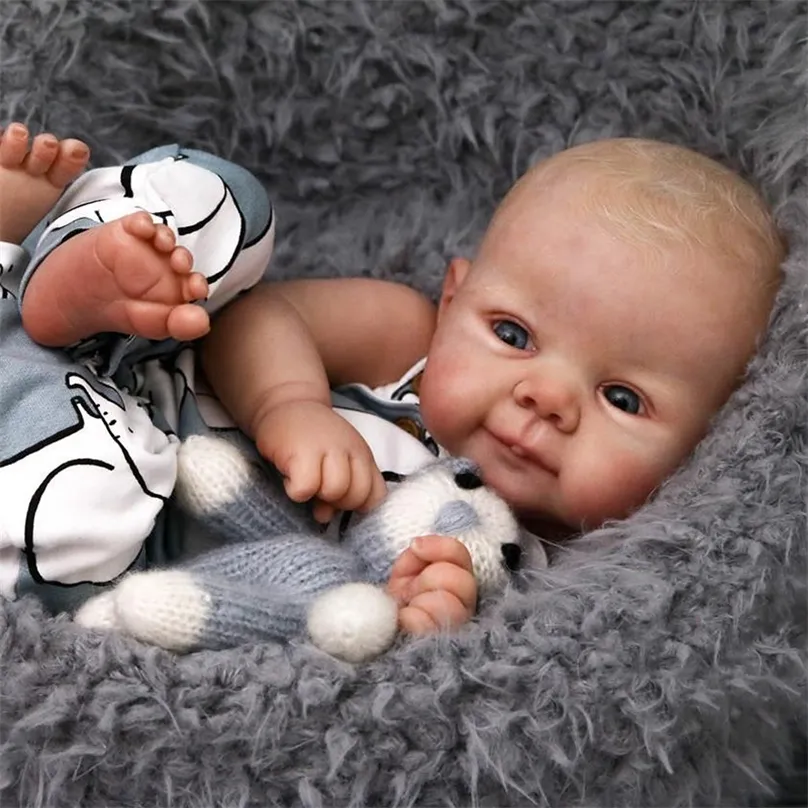 19 polegadas já acabadas pintadas de bonecas Reborn Peças Juliette Baby Baby 3D Pintura com veias visíveis Corpo de pano incluído 220504