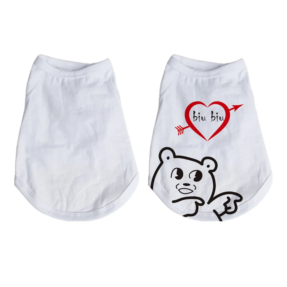 (200 pieces) blank Sublimation heat print T-shirt for Pet dog Cat Cloth DIY your logo otherPrinter Supplies