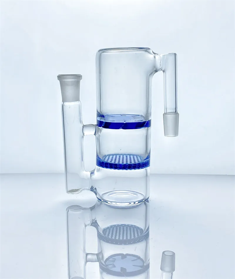 Assorbitore d'acqua per narghilè in vetro da 18 mm, bolla trasparente resistente al calore ispessita, cattura grigio a 90 gradi