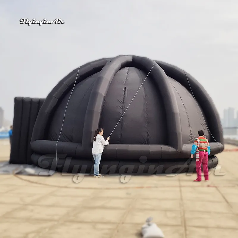 Portable Inflatable Planetarium Black Dome Tent 10m Marquee Airblown Igloo For Party Event