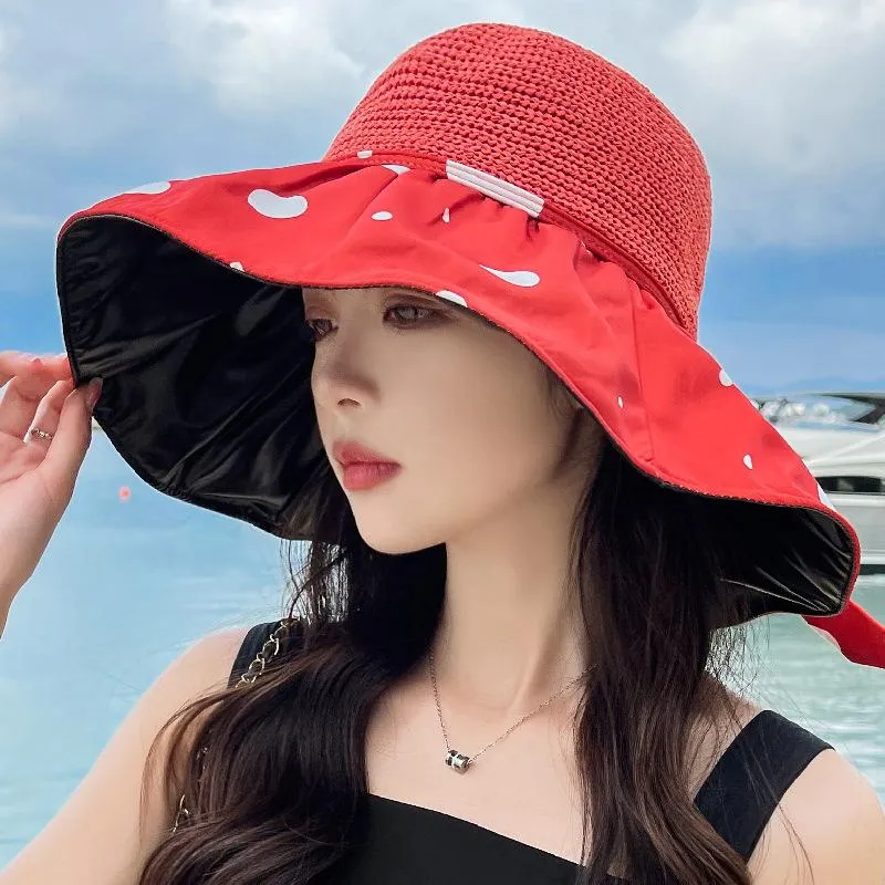 Womens Black Vinyl Packable Sun Hat Womens With Wide Brim, UV Protection,  Hollowed Out Design, Versatile Big Eaves, And Sunshade Face Coverage  Perfect For Summer From Churchvida, $7.04