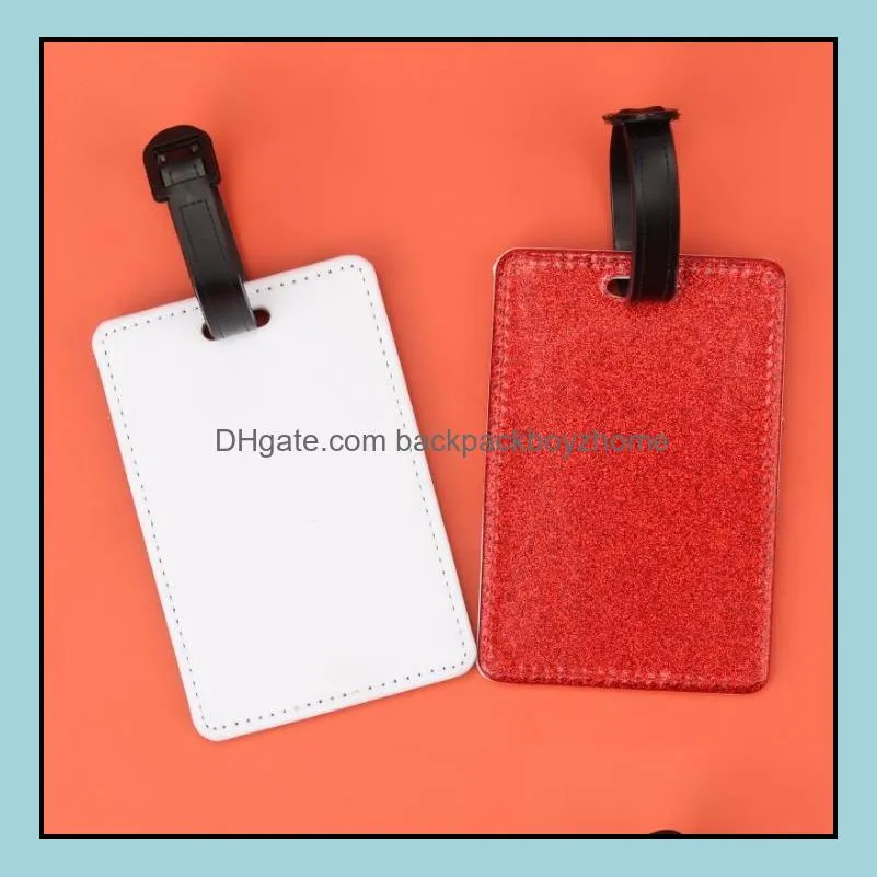 party favor sublimation luggage tags blank pu package vonsignment tags heat transfer pendants lja13515