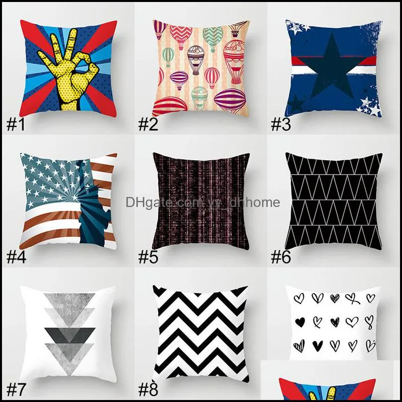 modern minimalist abstract geometric pillow case home sofa decor single side print cushion covers car office soft pillow case dh1405