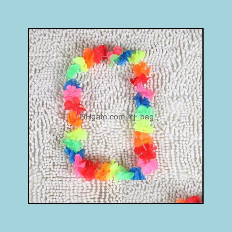 hawaii christmas wreath door decoration hawaiian party artificial flower garland necklace