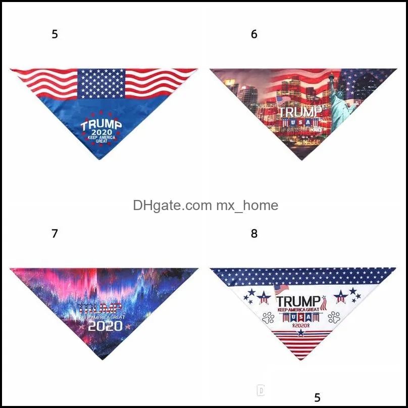 BIDEN TRUMP Pets Scarves Adults Magic Scarf 2020 American President Election Donald Trump Biden Letter Turban Dogs Cats Bandanas DBC