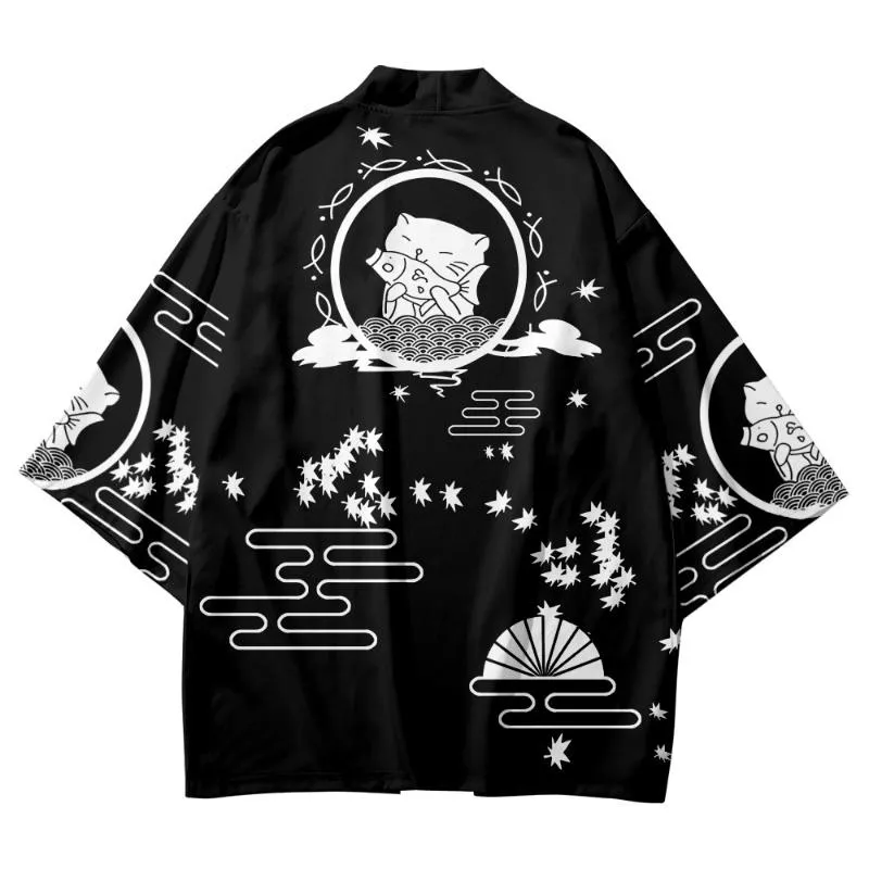 Этническая одежда традиционная печатная кимоно мужчина японская юката женщина -кардиган рубашка косплей haori robe fashion samurai asia clothingethet
