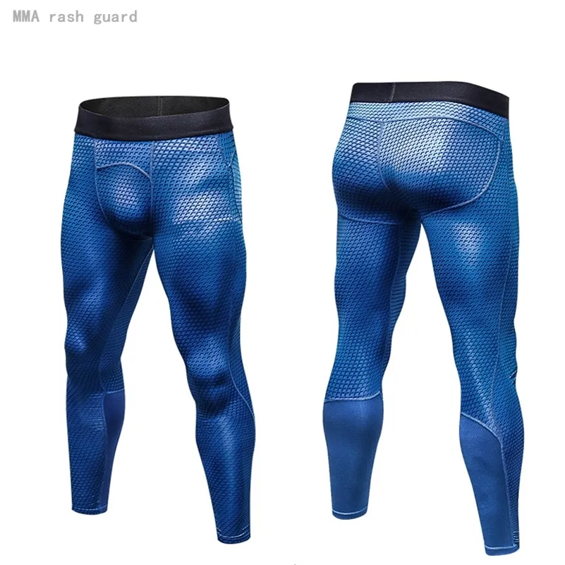 Mäns leggings tränar grundläggande lager MMA Rashard Fitness Bottom Compression Pants Quick Dry Training Jogging Men 220330