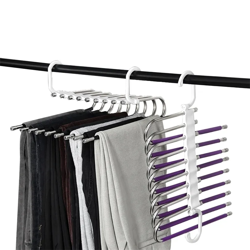 Multifonctionnel Pantalon Cintre Pour Vêtements Rack Placard Organisateur Réglable Pantalon Étagère De Rangement Garde-Robe Organisateur Pantalon Cintre 220815