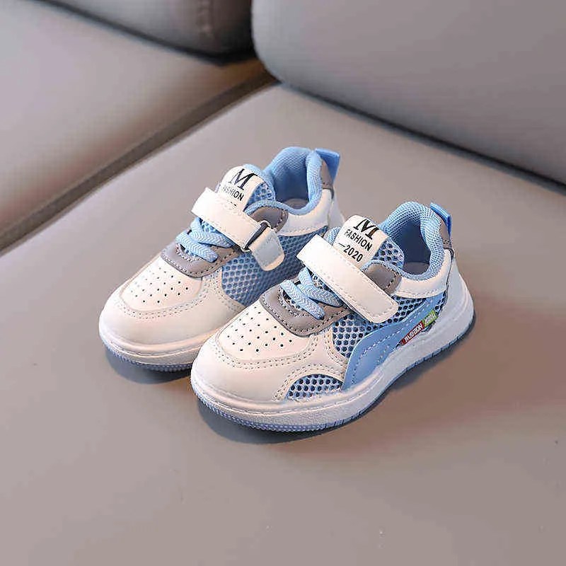 Summer Children Shoes Cool Boys Breathable Mesh Sneakers Fashion Girls Hollow Sports Shoes Baby Soft Comfortable Sneakers G220517