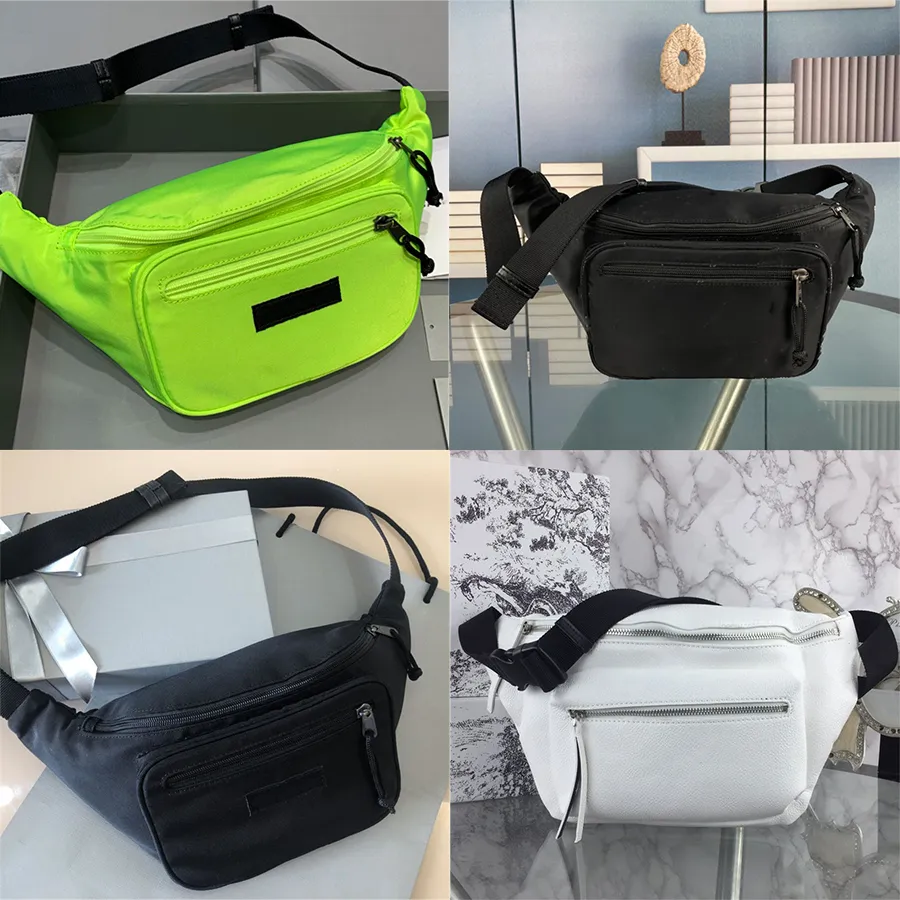 Cities Explorer Beltpack Väskor Återvinn Nylon Fanny Bag Designer Herrväska Svart Matt Matte Hårdvara Lädertryck Dragkyldstängning Midjeväska