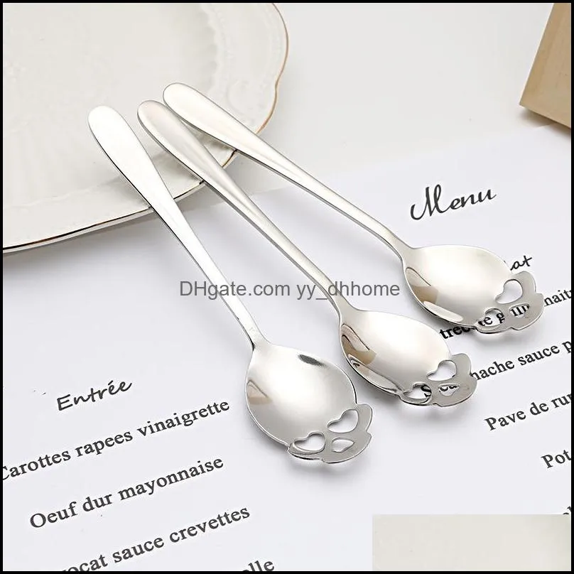 novelty coffee spoon creative stainless steel sugar skull tea spoon