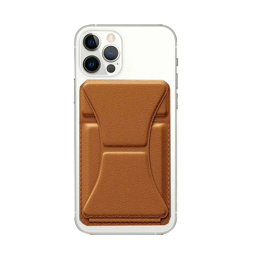 Porta-telefones Bolsa de cartão de luxo Magsafing Carteira magnética de couro Porta-pocker para iPhone 14 13 12 Pro Max Mini Magsafe Case Smartphone