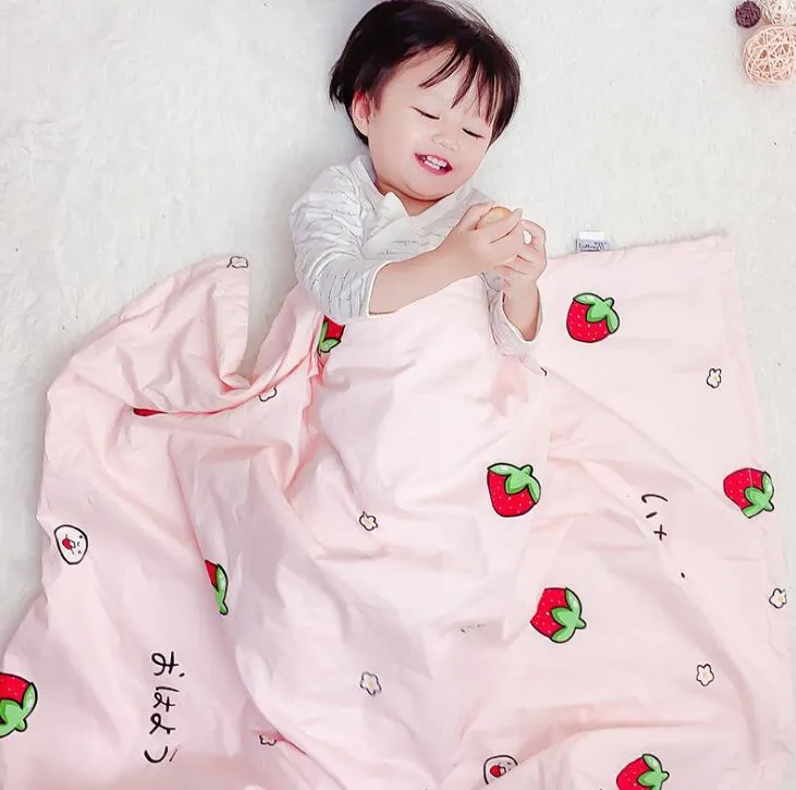 Baby Cotton Blanket Soft Air Conditioning Blanket Children Flower Printed Kids Baby Comfort Nap Blankets Kindergarten Quilt 75*110cm YL443