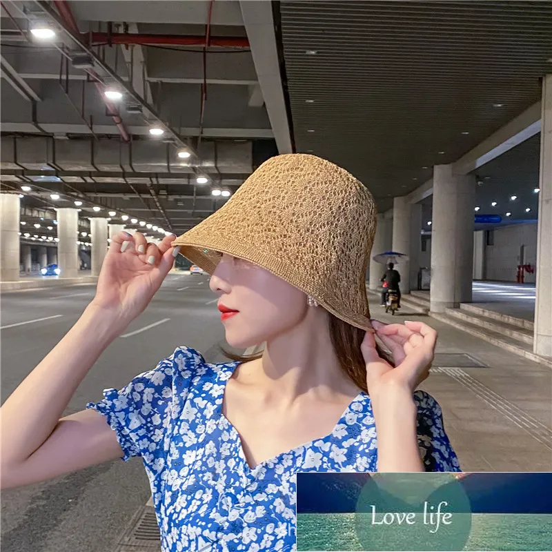 Chapeau de pêcheurs de style coréen pour femmes réversible à la mode à la mode All-Sun-Sun-Summing Face Sun-Sun-Sun Chapeaux Sun-Sun Hats