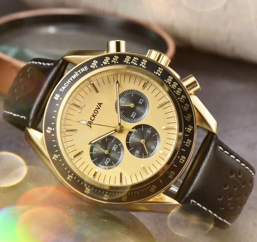 2022 chegando crime premium masculino esportivo stopwatch watches movimentos de quartzo cronograma de tempo de relógio de relógio de couro cinto de couro edição limitada Presentes
