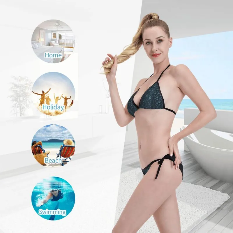 Bikini sexy con seno piccolo raccolto Cintura condole sexy Due pezzi Beachsexy costume da bagno triangolo a vita bassa magro senza schienale all'ingrosso