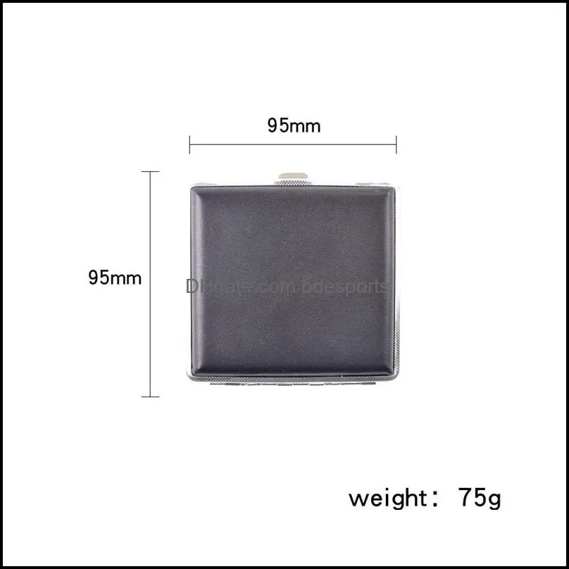 Metal cigarette case exquisite ultra thin creative iron clip button iron male cigarettes box wholesale 20211222 Q2