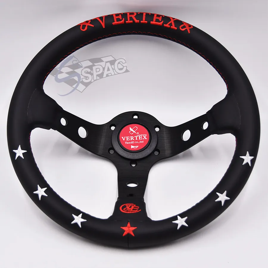 13 inch car steering wheel Black spokes modified racing Universal