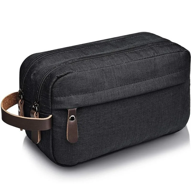 Borsa da toilette da viaggio Borsa da bagno da uomo con doppia cerniera Impermeabile Rasatura doccia Organizzatore cosmetico Borsa da appendere di grande capacità per le donne