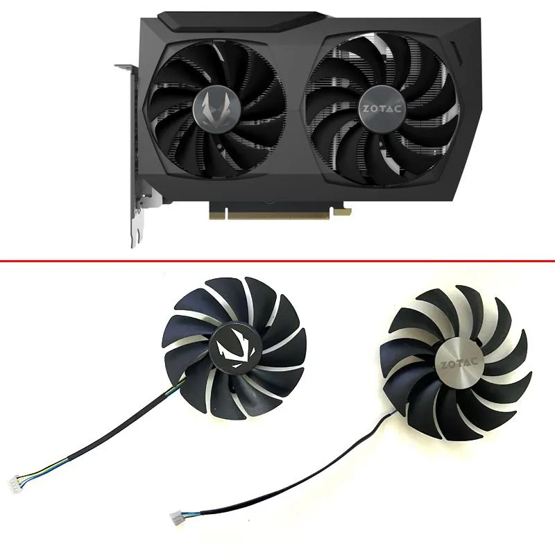 مروحة تبريد المشجعين لبرودة Zotac Geforce RTX 3070 TWIN EDGE 3060 OC 3060TI 8G 100MM 89MM CF9015H12S 4in Card Card